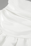 Sexy Solid Color Ruffle Ruched Strapless Strapless Dresses