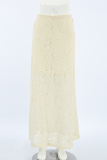 Sexy Solid Color Lace Straight Solid Color Bottoms