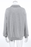 Casual Daily Solid Color Buttons Turndown Collar Tops