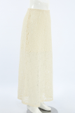 Sexy Solid Color Lace Straight Solid Color Bottoms