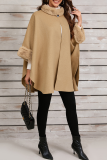Casual Daily Solid Color Irregular Gross Mandarin Collar Outerwear