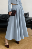 Casual Street Daily Solid Color Patchwork Zipper Loose High Waist Type A Solid Color Bottoms