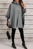Casual Daily Solid Color Irregular Gross Mandarin Collar Outerwear