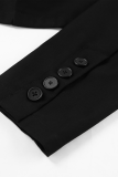 Casual Daily Solid Color Buttons Patchwork Mandarin Collar Outerwear