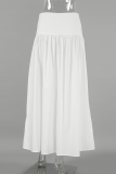 Casual Street Solid Color Patchwork Zipper Loose High Waist Type A Solid Color Bottoms