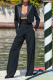 Casual Street Solid Color Pocket Turn-back Collar Long Sleeve Two Pieces