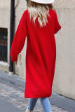 Casual Street Solid Color Slit O Neck Long Sleeve Dresses
