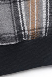Daily Plaid Patchwork O Neck Tops