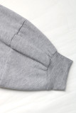 Casual Solid Color Zipper O Neck Tops