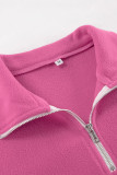 Casual Solid Color Fluffy Contrast Turndown Collar Tops