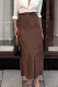 Elegant Solid Color Patchwork Zipper Regular High Waist Solid Color Bottoms