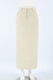Casual Solid Color Pocket Regular High Waist Solid Color Bottoms