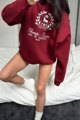Casual Daily Geometric Print O Neck Tops