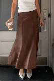 Elegant Solid Color Patchwork Zipper Regular High Waist Solid Color Bottoms