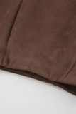 Elegant Solid Color Patchwork Zipper Regular High Waist Solid Color Bottoms