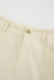 Casual Solid Color Pocket Regular High Waist Solid Color Bottoms