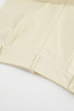 Casual Solid Color Pocket Regular High Waist Solid Color Bottoms
