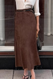 Elegant Solid Color Patchwork Zipper Regular High Waist Solid Color Bottoms