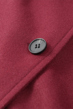 Casual Street Solid Color Pocket Lace Up Buttons Turndown Collar Outerwear