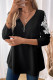 Casual Daily Solid Color Lace Zipper V Neck Tops