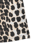 Casual Leopard Patchwork Contrast Square Neck A Line Dresses
