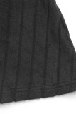 Elegant Solid Color Buttons Slit Potholes V Neck Sleeveless Two Pieces