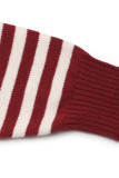 Casual Stripe Zipper Weave Contrast Hooded Tops