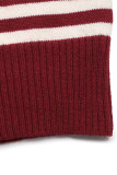 Casual Stripe Zipper Weave Contrast Hooded Tops