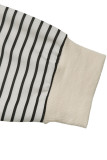 Casual Street Stripe Patchwork Contrast Half A Turtleneck Tops
