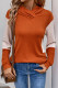 Casual Colorblock Patchwork Contrast Hooded Tops