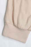 Casual Solid Color Draw String Ruffle Hooded Tops