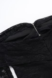 Sexy Solid Color Hollow Out See-Through Backless Off Shoulder Wrapped Skirt Dresses