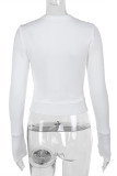 Casual Daily Solid Color Buttons O Neck Outerwear