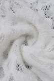 Sexy Solid Color Lace See-Through Strap Design V Neck Lace Dress Dresses