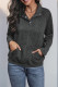Casual Daily Solid Color Pocket Buttons Texture Turndown Collar Tops