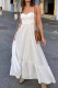 Sexy Street Solid Color Lace Up Backless Sling Dresses