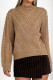 Casual Solid Color Jacquard O Neck Tops