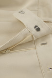 Casual Street Solid Color Patchwork Loose High Waist Wide Leg Solid Color Bottoms(No waist belt)