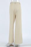Casual Street Solid Color Patchwork Loose High Waist Wide Leg Solid Color Bottoms(No waist belt)