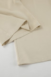 Casual Street Solid Color Patchwork Loose High Waist Wide Leg Solid Color Bottoms(No waist belt)