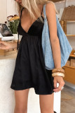 Sexy Solid Color Lace Up Backless V Neck Sling Dresses