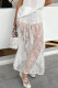 Sexy Solid Color Lace See-Through Loose High Waist Solid Color Bottoms