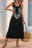 Casual Floral Print U Neck Printed Dresses