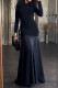 Elegant Solid Color Half A Turtleneck Long Dresses