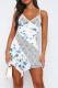 Sexy Flowers Lace Patchwork V Neck Sling Dresses