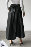 Casual Solid Color Pocket Loose High Waist Type A Solid Color Bottoms