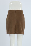 Casual Street Solid Color Zipper Regular Solid Color Bottoms
