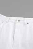 Casual Street Solid Color Pocket Straight High Waist Straight Solid Color Bottoms