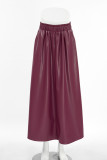 Casual Solid Color Pocket Loose High Waist Type A Solid Color Bottoms