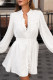 Casual Solid Color Buckle Mandarin Collar A Line Dresses